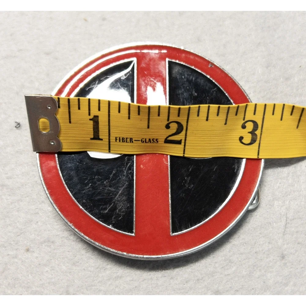 Men's Belt Buckle Novelty Deadpool Superhero Badge Logo‎